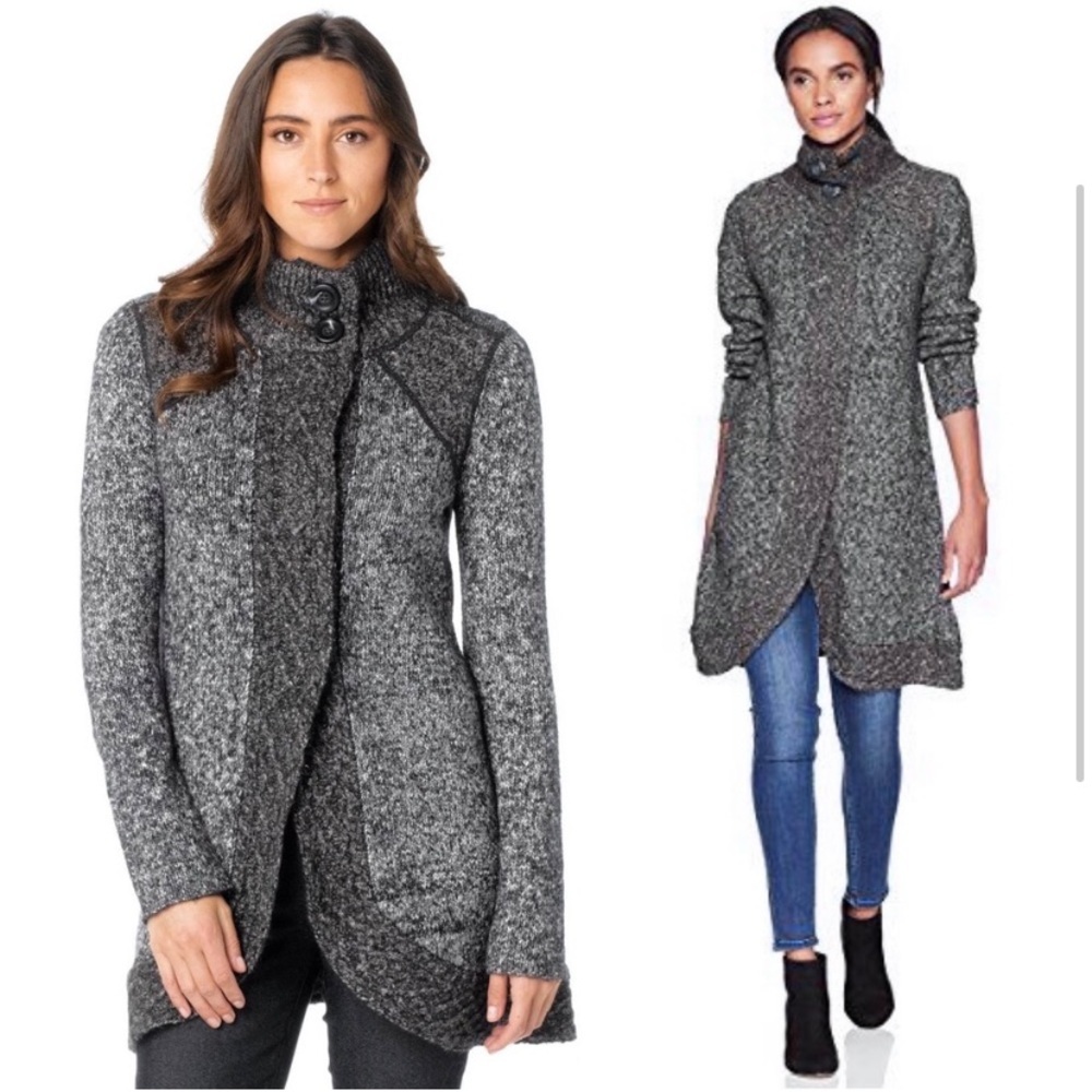 Prana Angelica Duster Cardigan Coal Gray